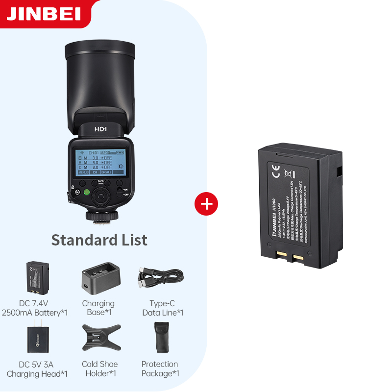 Outdoor Lighting And Camera - JINBEI HD-1 Flash per Fotocamera con