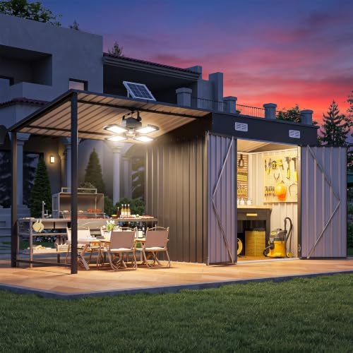 Outdoor Lighting For Gazebo - Capanno da Giardino 6x4FT con Tetto