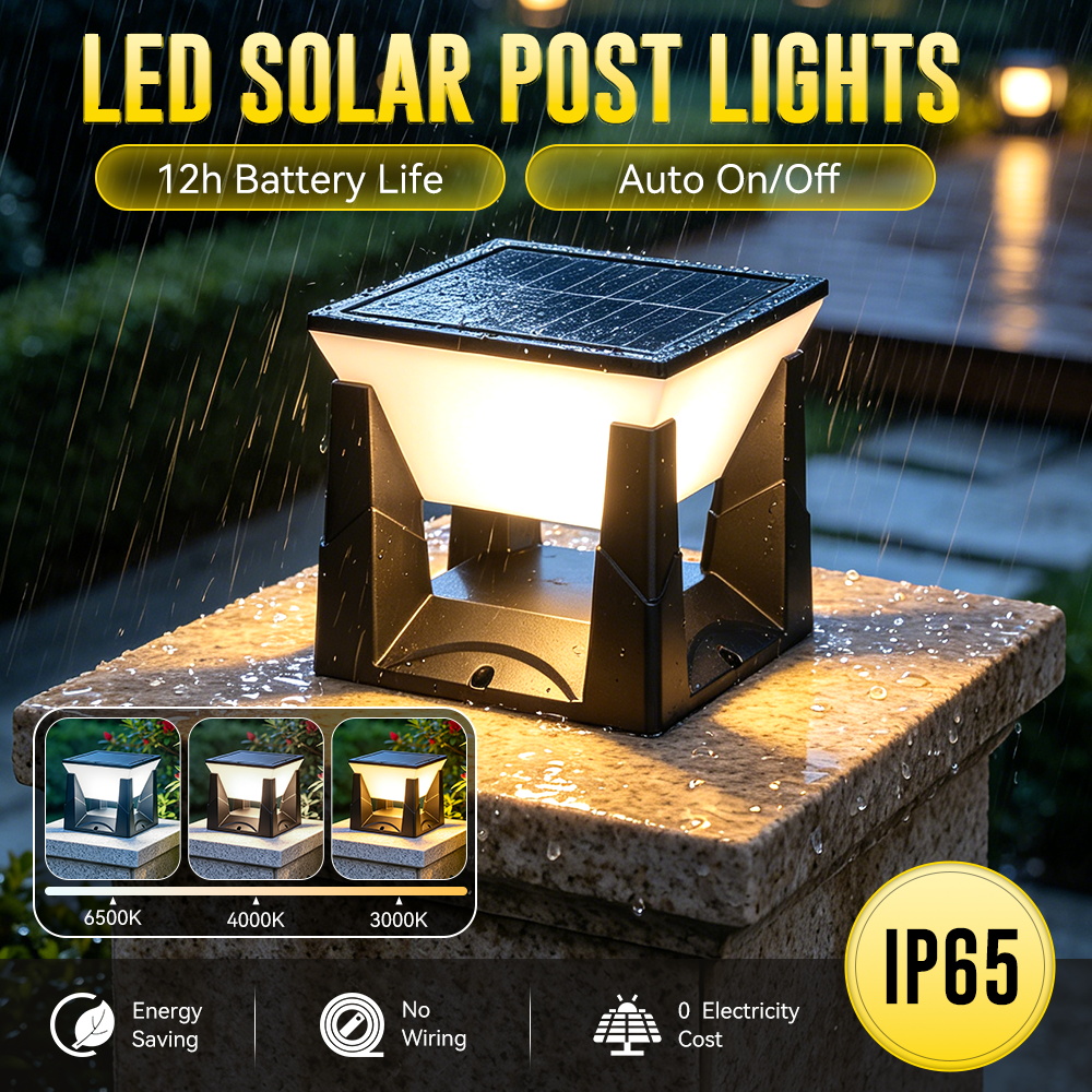 Outdoor Lighting For Fence - Lampada Solare a 3 Colori per