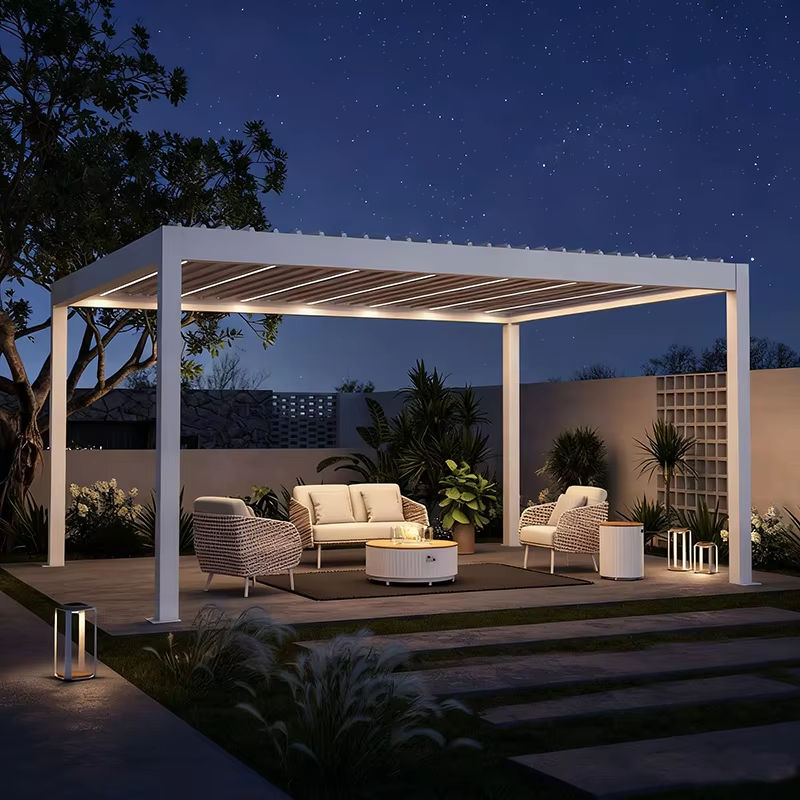 Outdoor Lighting For Gazebo - Pergola Rettangolare da Giardino Resistente alla