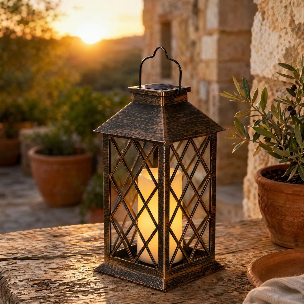 Outdoor Lighting And Decor - Lanterna Solare Retrò, Lanterna Solare a