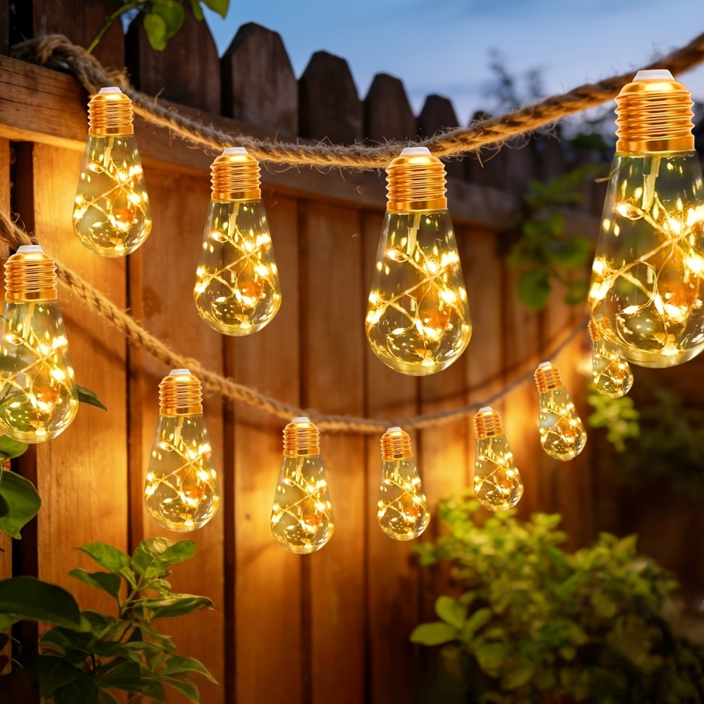 Outdoor Lighting For Fence - Catena Luminosa Solare da Esterno 10/20