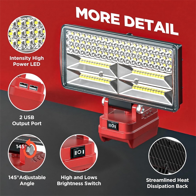 Outdoor Lighting Milwaukee - Lampada da lavoro a LED portatile