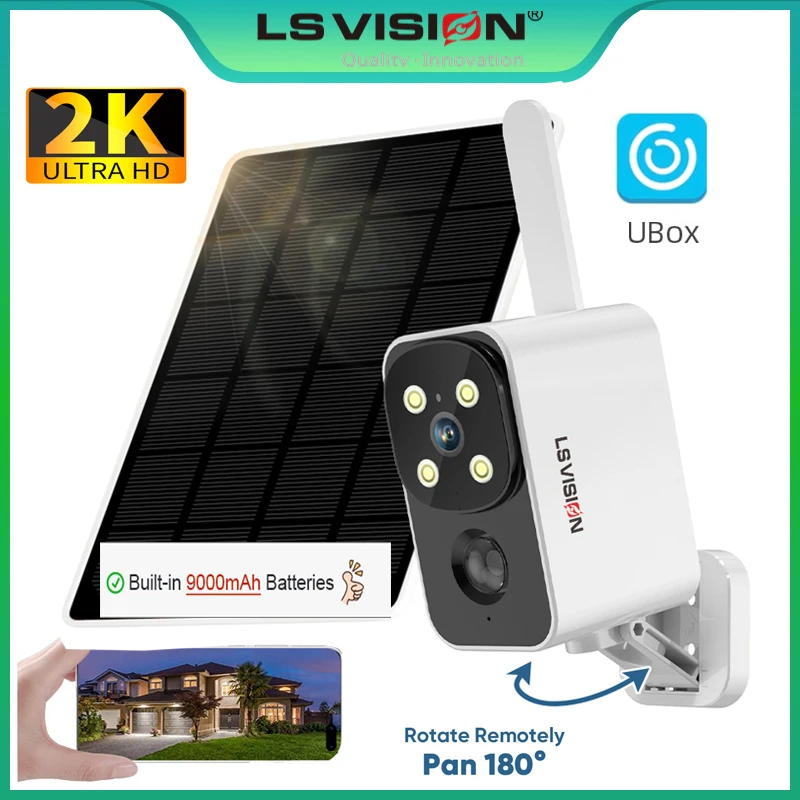 Outdoor Lighting And Camera - LS VISION Telecamera solare esterna Telecamera