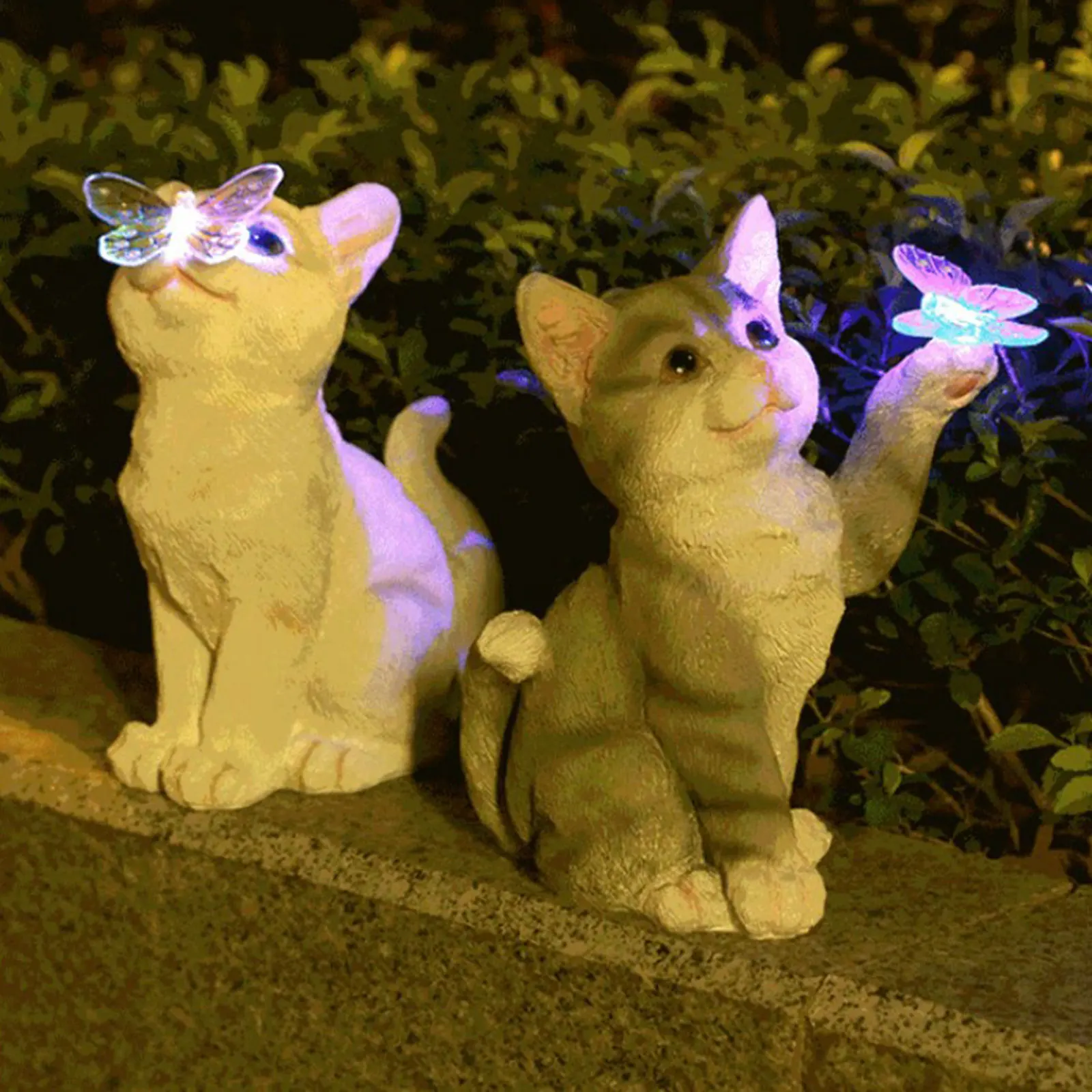Outdoor Lighting For Gazebo - Scultura di gatto all'aperto Figurine Ciondolo