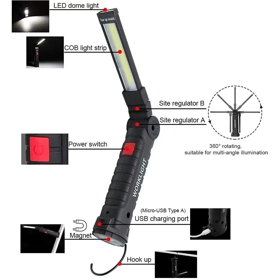 Torcia LED portatile con ganci - Outdoor Lighting Replacement Bulbs recensione e prezzo