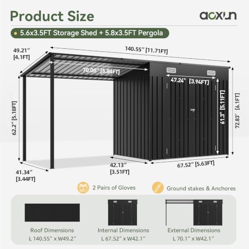 Capanno da Giardino 6x4FT con  - Outdoor Lighting For Gazebo recensione e prezzo