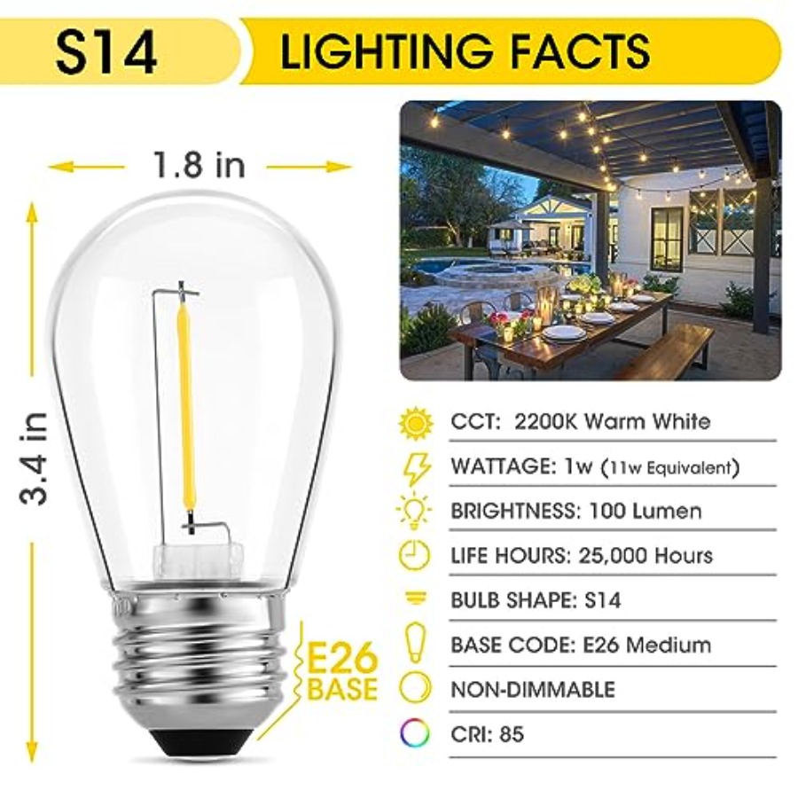 Confezione da 36 Lampadine LED - Outdoor Lighting Patio recensione e prezzo