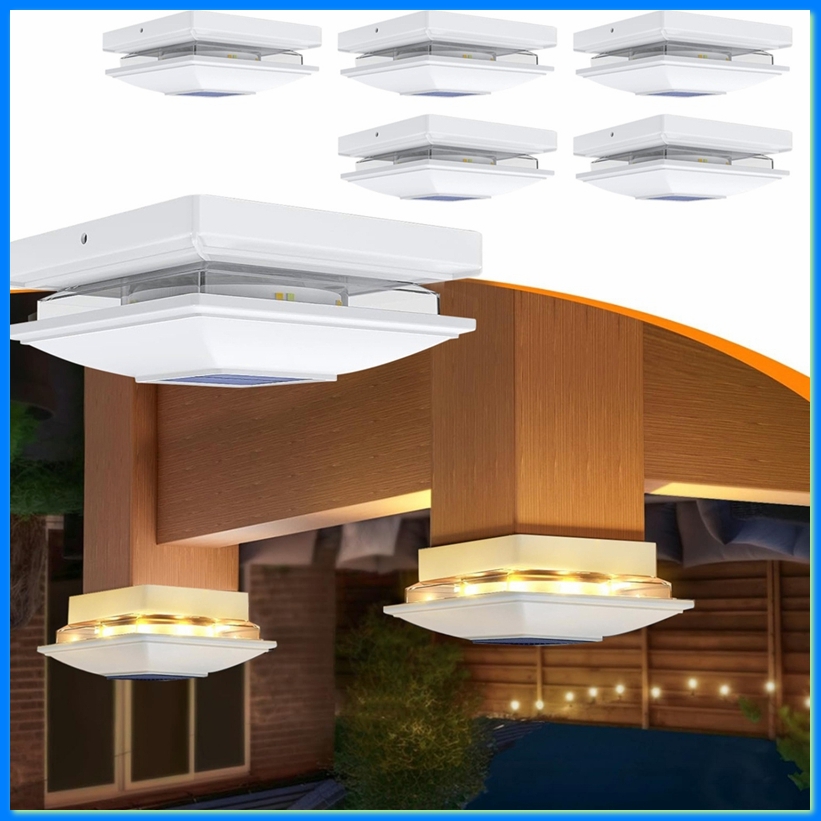 Set di 4 Luci Solari per Pali  - Outdoor Lighting For Fence recensione e prezzo