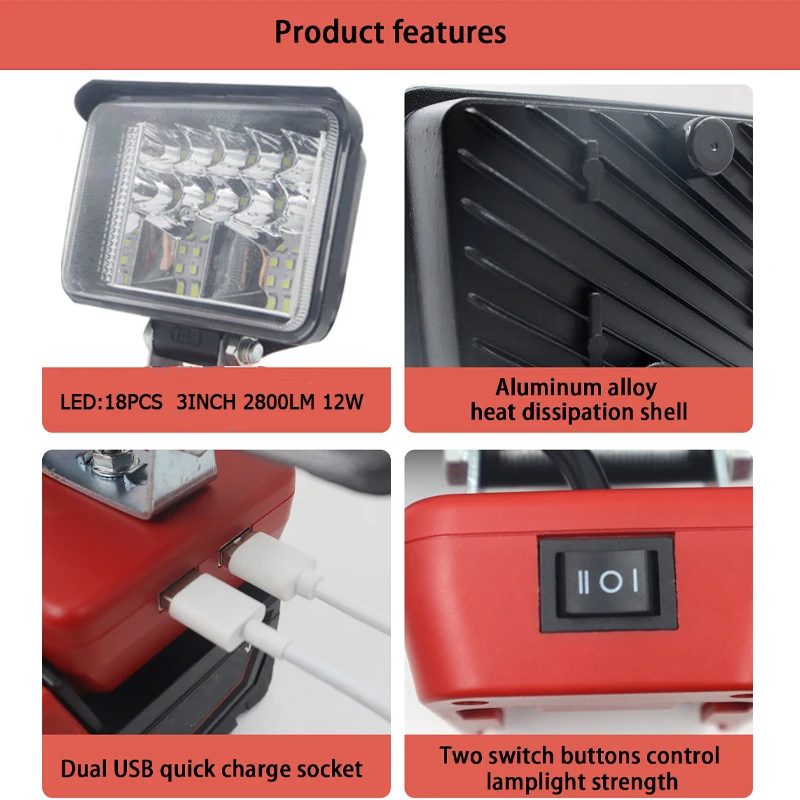 ZWINCKY 12W Lampada da lavoro  - Outdoor Lighting Milwaukee recensione e prezzo