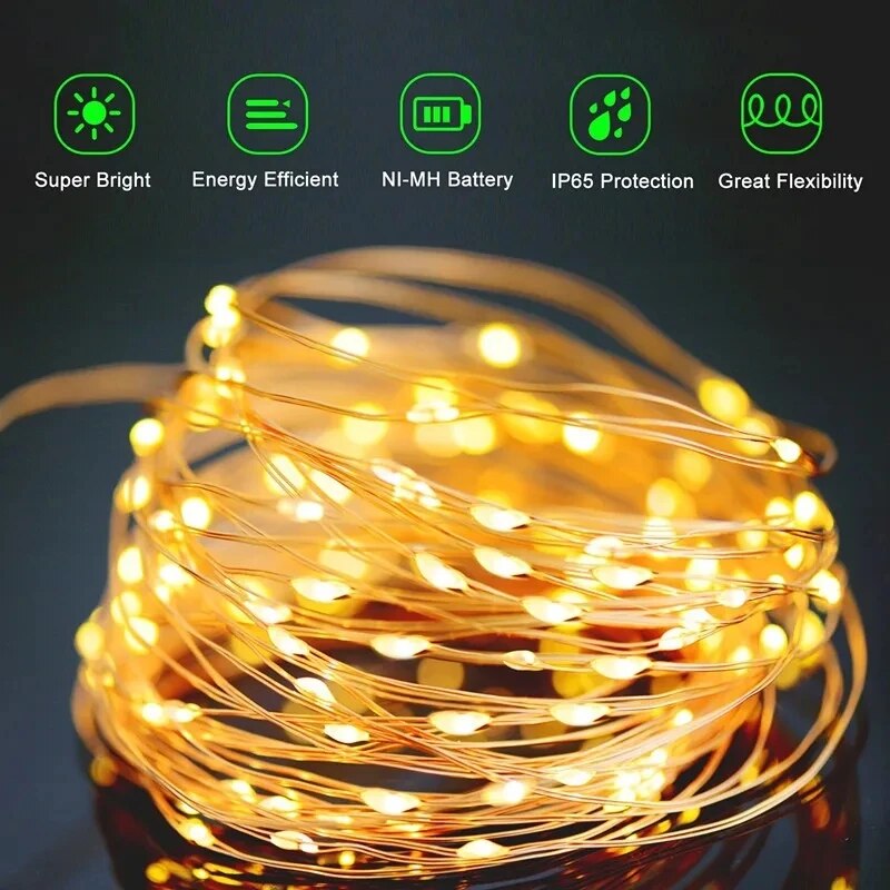 100 LED Solar Fairy impermeabi - Outdoor Lighting Patio recensione e prezzo